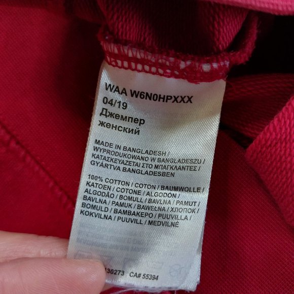 Wrangler Women's Berry Pink w/ Contrasting Logo Regular Fit Crew Neck Sweater S - Picture 9 of 9